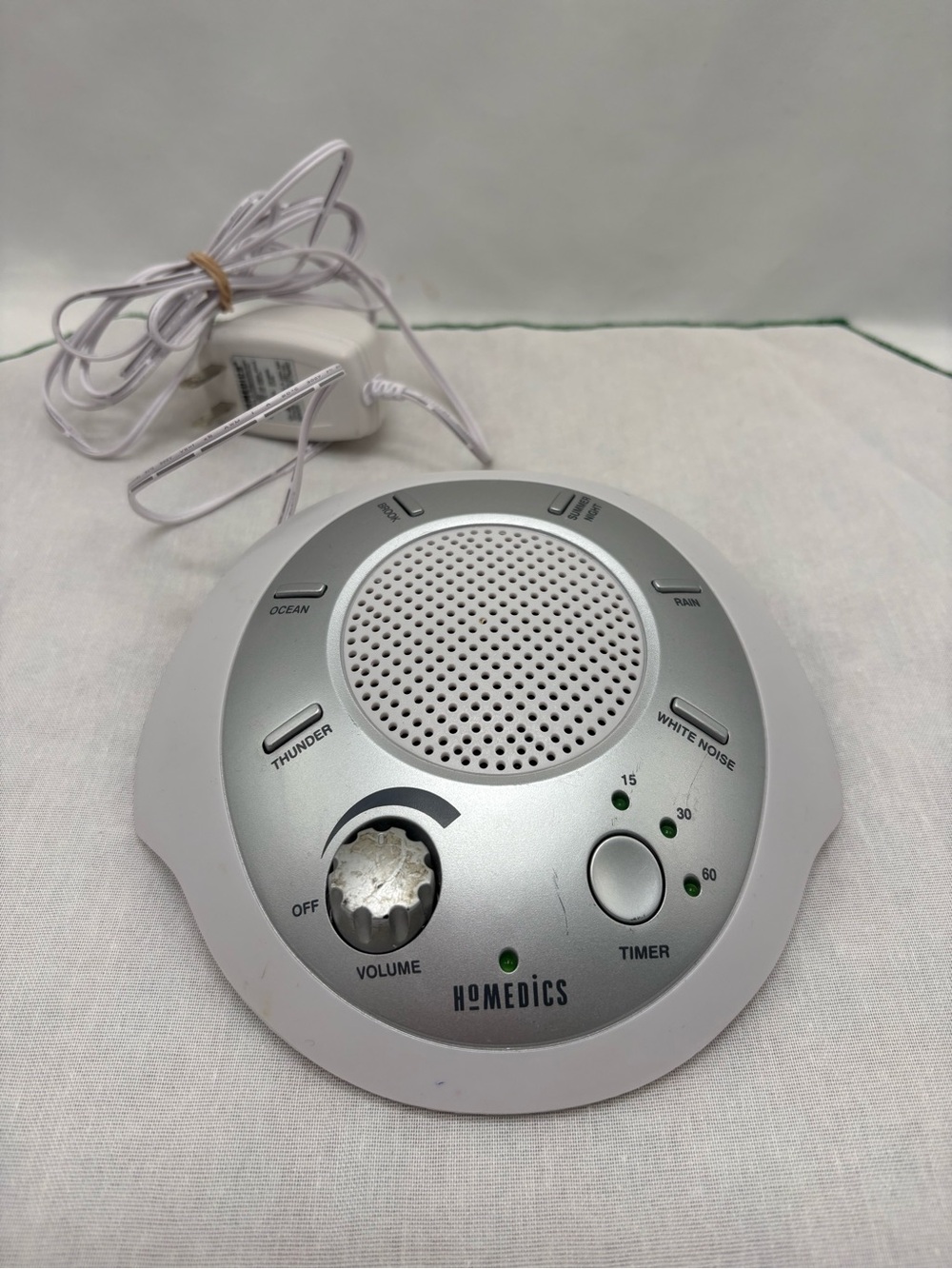 Homedics Soundspa 6 Nature’s Soothing Sounds w/AC Adapter Works!